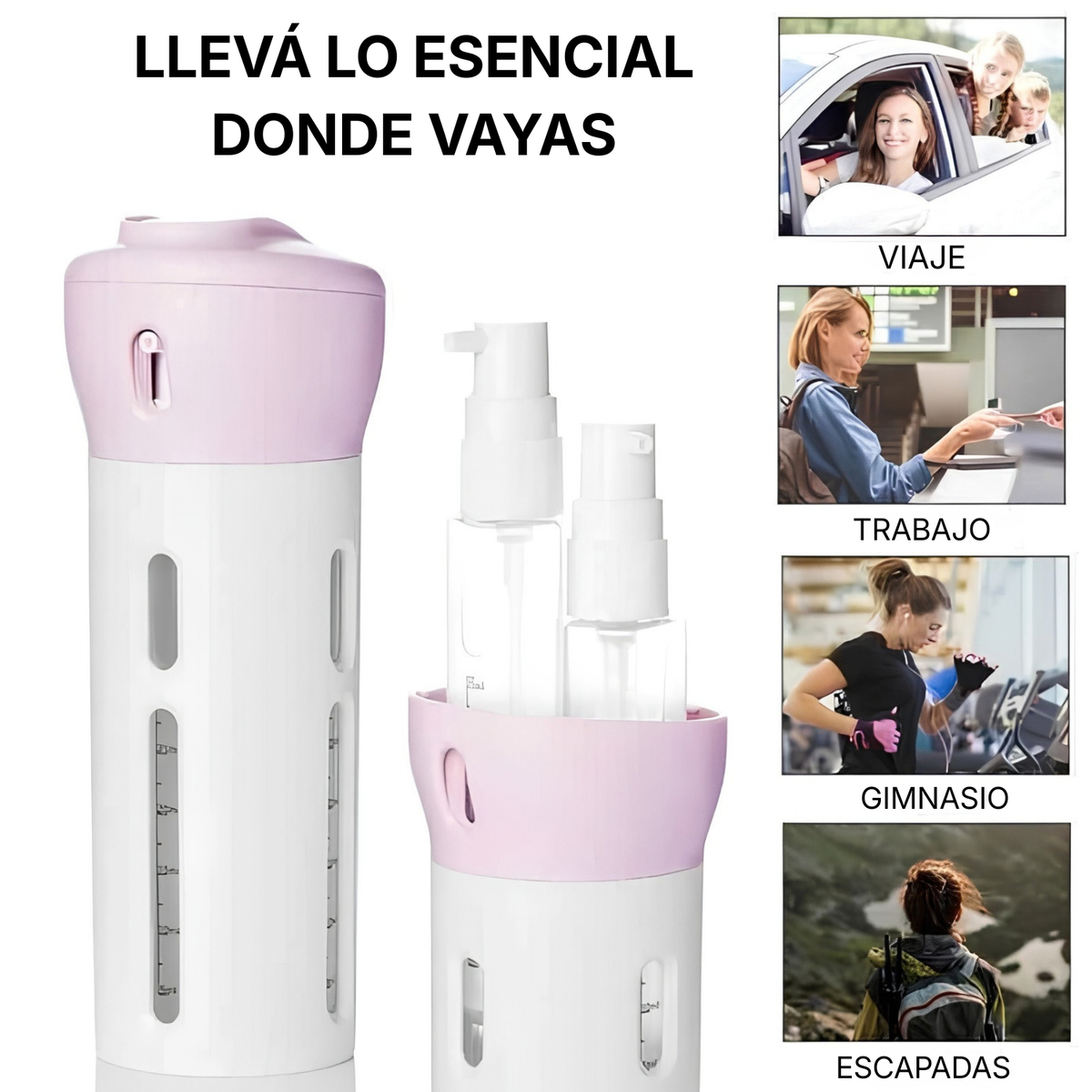 Dispensador de Viaje 4 en 1